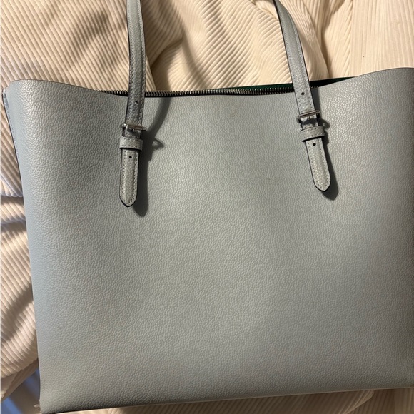 Coach Gray Leather Tote Bag - Picture 2 of 4